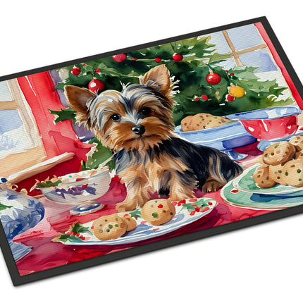 Yorkshire Terrier Yorkie Christmas Cookies Doormat-0