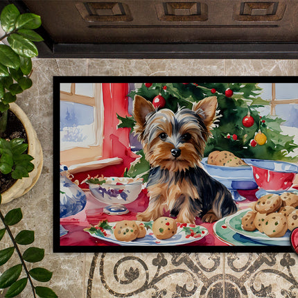 Yorkshire Terrier Yorkie Christmas Cookies Doormat-2