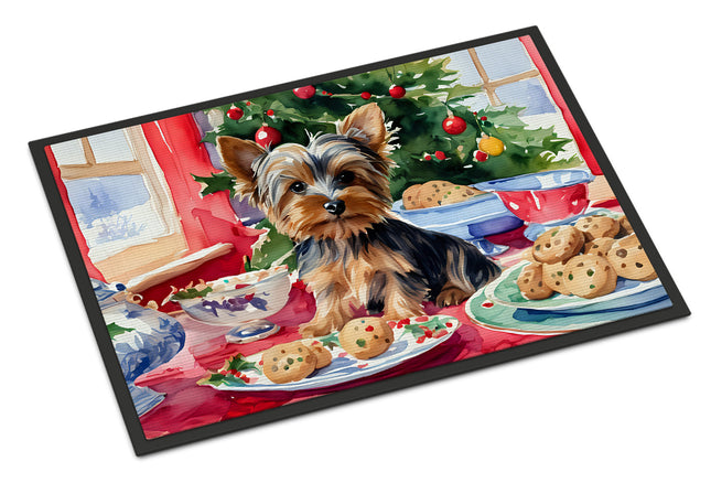 Yorkshire Terrier Yorkie Christmas Cookies Doormat-0