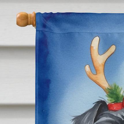 Affenpinscher Christmas Reindeer House Flag-2