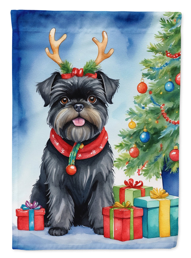 Affenpinscher Christmas Reindeer Garden Flag-0
