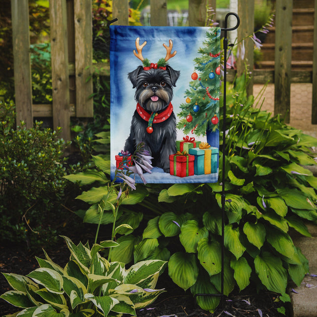 Affenpinscher Christmas Reindeer Garden Flag-1