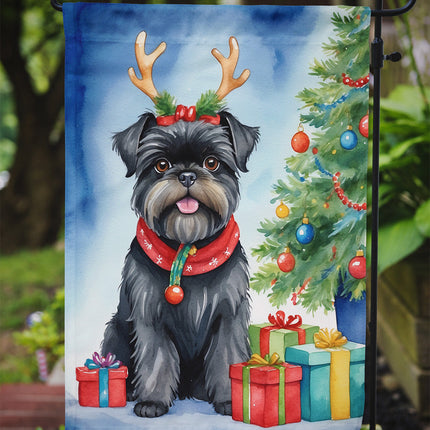 Affenpinscher Christmas Reindeer Garden Flag-2