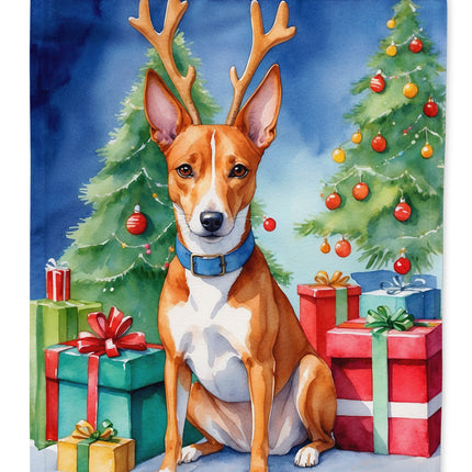 Basenji Christmas Reindeer Garden Flag-0