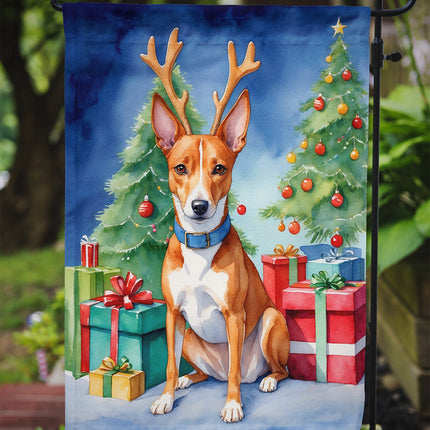 Basenji Christmas Reindeer Garden Flag-2