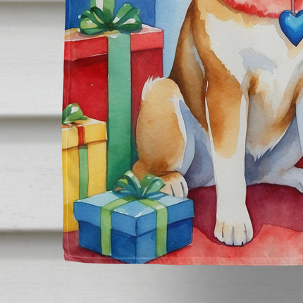 Shiba Inu Christmas Reindeer House Flag-3