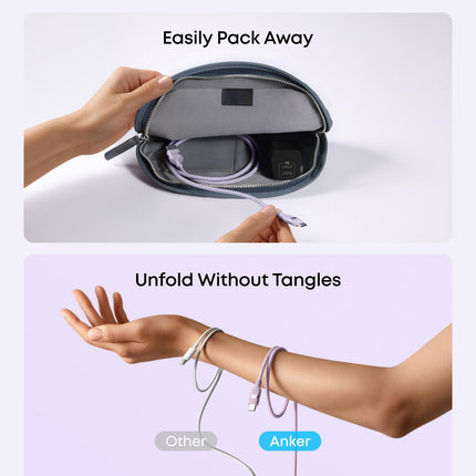 Anker USB-A to USB-C Cable (3 ft / 6 ft, Upcycled-Braided)