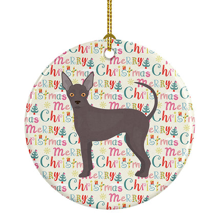 Abyssinian Sand Terrier Merry Christmas Ceramic Ornament-0