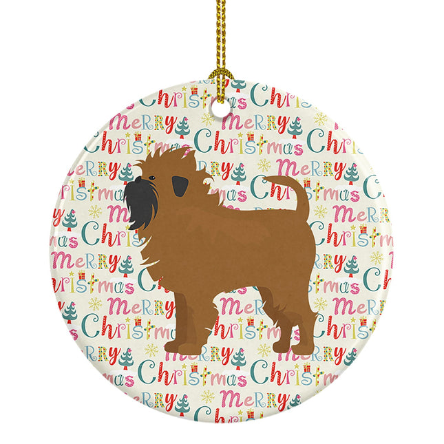 Affenpinscher #1 Merry Christmas Ceramic Ornament-0