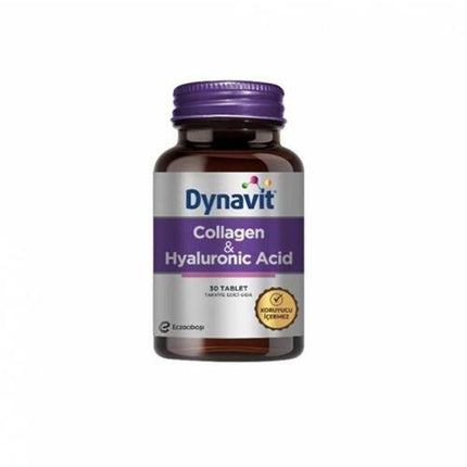 Dynavit Collagen Hyaluronic Acid 30 Tablets - Supports Skin Elasticity & Joint Health