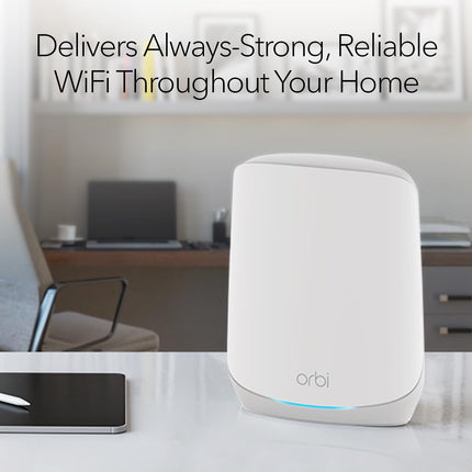 NETGEAR Orbi Whole Home Tri-Band Mesh WiFi 6 System (RBK762S) – Router with 1 Satellite Extender - Coverage up to 5,000 sq. ft, 75 Devices – Free Armor Security - AX5400 802.11ax (up to 5.4Gbps)