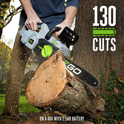 EGO Power+ 14-Inch 56-Volt Lithium-Ion Cordless Chain Saw - 2.0Ah Battery and Charger Kit, Green