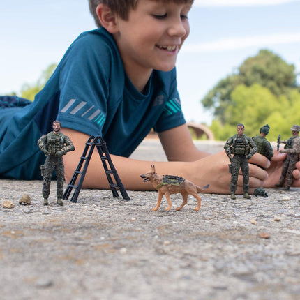 Sunny Days Entertainment Elite Force Army Ranger Action Figures – 5 Pack Military Toy Soldiers Playset | Realistic Gear and Accessories