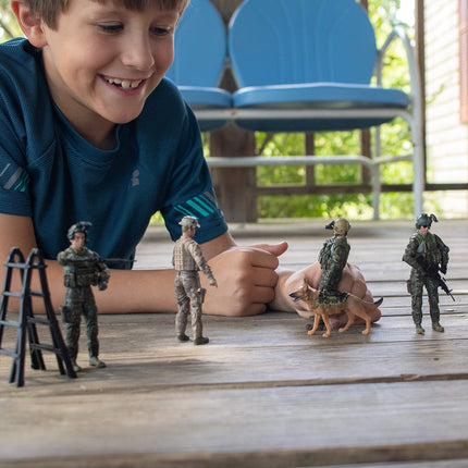 Sunny Days Entertainment Elite Force Army Ranger Action Figures – 5 Pack Military Toy Soldiers Playset | Realistic Gear and Accessories